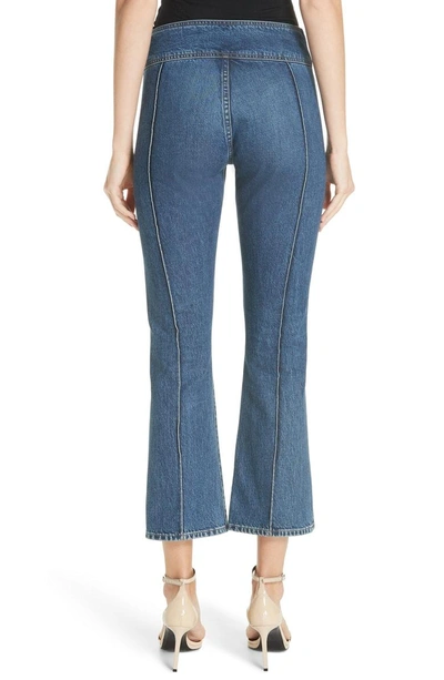 Shop Jean Atelier Star Crop Flare Jeans In Stellar