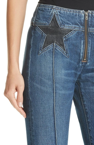 Shop Jean Atelier Star Crop Flare Jeans In Stellar