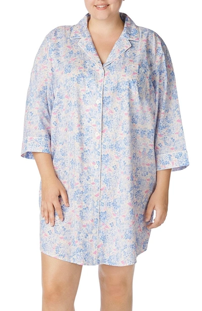Shop Lauren Ralph Lauren Sleep Shirt In Floral Print