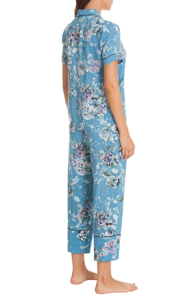 Shop In Bloom By Jonquil Crop Pajamas In Hush-blue Print