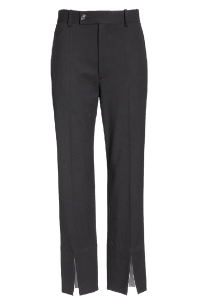 Shop Helmut Lang Front Slit Pants In Black