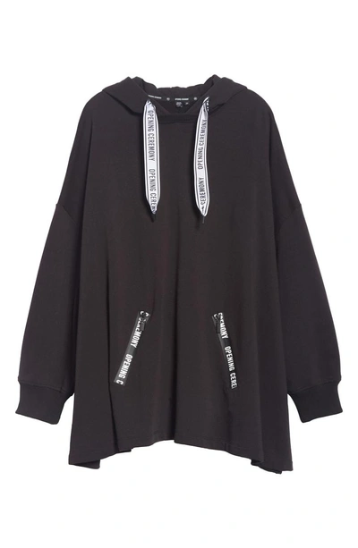 Shop Opening Ceremony Poncho Hoodie In Black