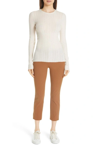 Shop Theory Cable Knit Cashmere Sweater In Ivory