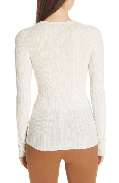 Shop Theory Cable Knit Cashmere Sweater In Ivory