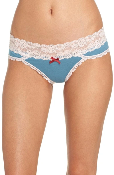 Shop Honeydew Intimates Lace Waistband Hipster Panties In Tonic