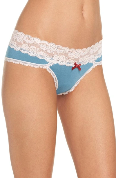 Shop Honeydew Intimates Lace Waistband Hipster Panties In Tonic