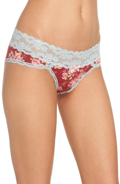 Shop Honeydew Intimates Lace Waistband Hipster Panties In Pomme Floral