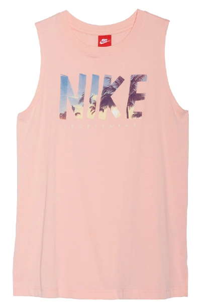 Shop Nike Sportswear Air Tank In Bleached Coral