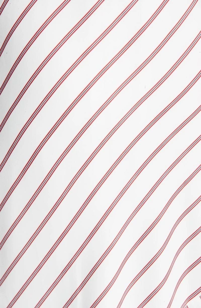 Shop Nicholas Stripe Panel Slipdress In White/ Red