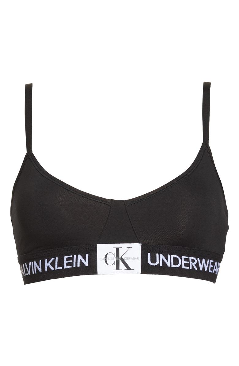 monogram logo unlined triangle bralette