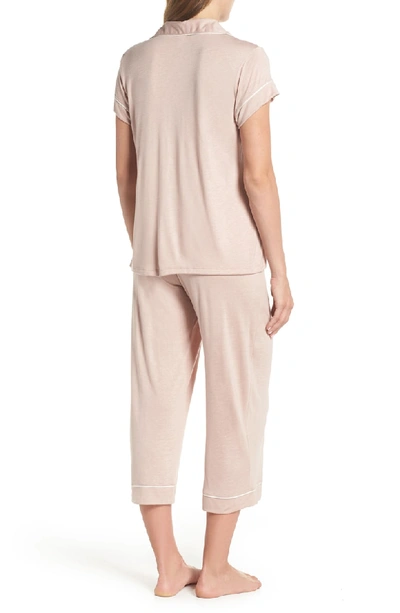 Shop Eberjey Gisele Crop Pajamas In Quartz