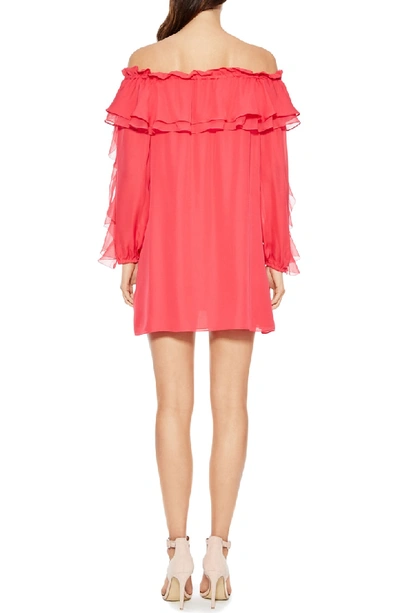 Shop Parker Isa Combo Silk Dress In Prism Pink