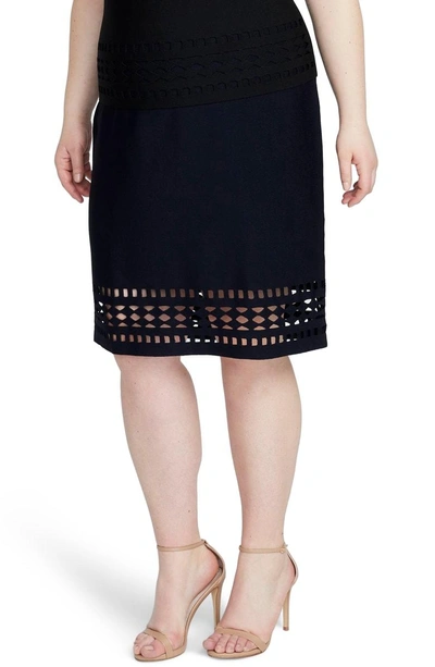 Shop Rachel Rachel Roy Cutout Knit Skirt In Black