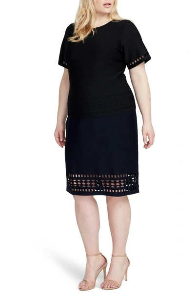 Shop Rachel Rachel Roy Cutout Knit Skirt In Black