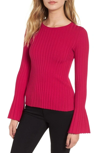 Shop Bailey44 Cossak Bell Sleeve Sweater In Rich Red