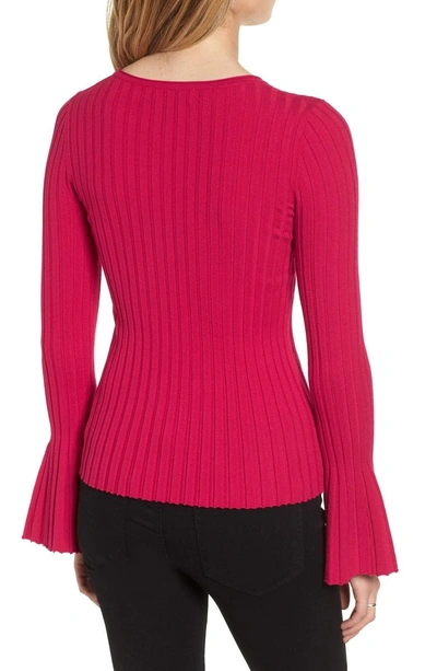 Shop Bailey44 Cossak Bell Sleeve Sweater In Rich Red