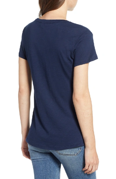 Shop Amour Vert Joline V-neck Tee In Dark Navy