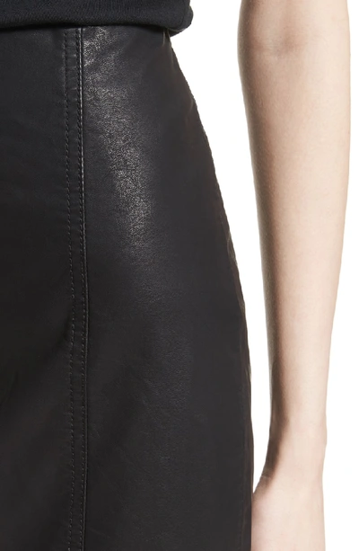 Shop Free People Modern Femme Faux Leather Miniskirt In Black