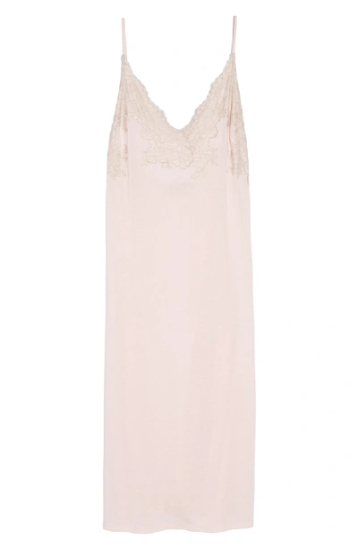 Shop Natori Luxe Shangri-la Nightgown In Blush Pink