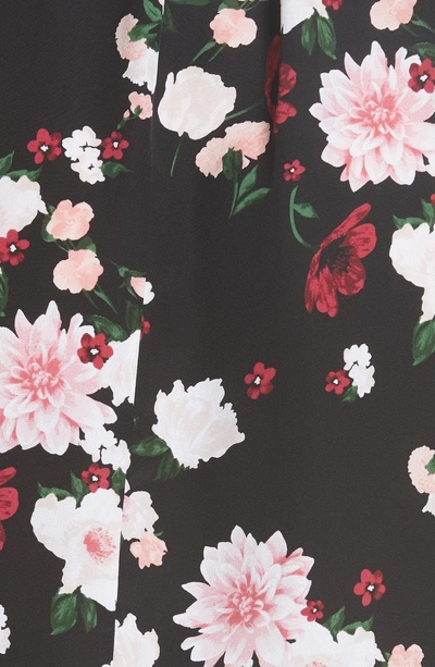 Shop Equipment Clea Floral Silk Shirtdress In True Black Multi