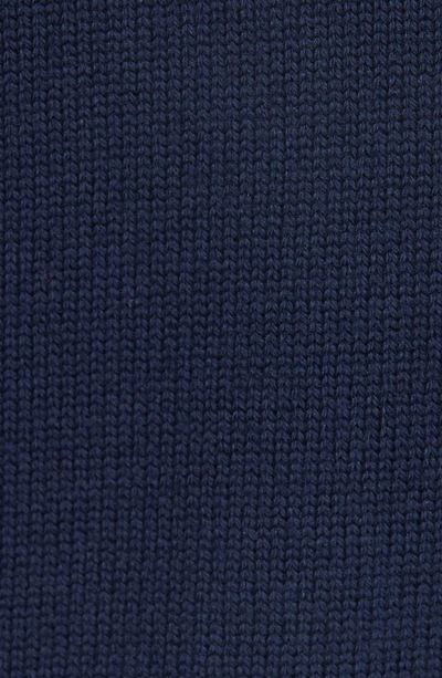 Shop Loewe Wool Logo Cardigan In Navy Blue