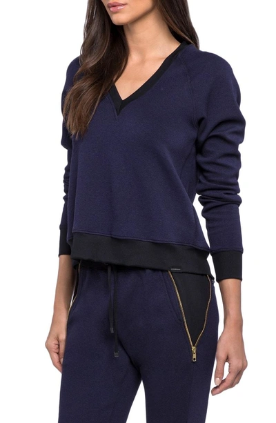 Shop Koral Solitude Gravity Sweatshirt In Maritime Blue