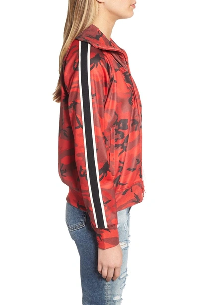 Shop Pam & Gela Camo Track Jacket In Red Camo Print