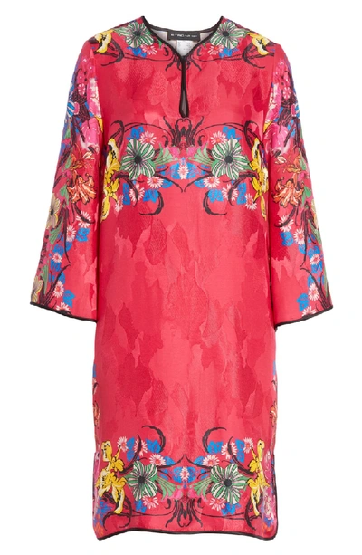 Shop Etro Floral Jacquard Shift Dress In Pink