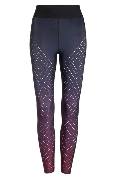 Shop Ultracor Sprinter High Argyle Pixelate Leggings In Gradient Fuchsia