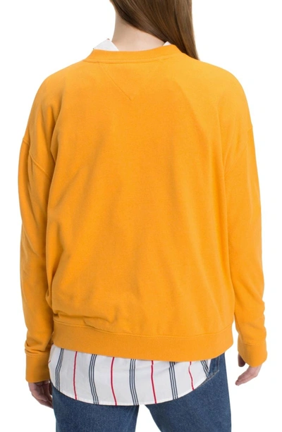 Shop Tommy Jeans Tjw Have A Nice Day Sweatshirt In Butterscotch