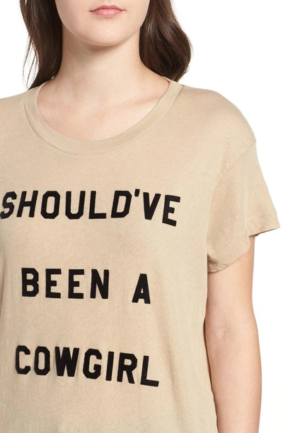 Shop Wildfox Cowgirl Tee In Pigment Maderas Tan