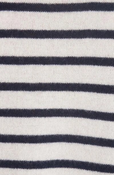 Shop Atm Anthony Thomas Melillo Colorblock Stripe Cashmere Sweater In Lunar/ Navy Stripe