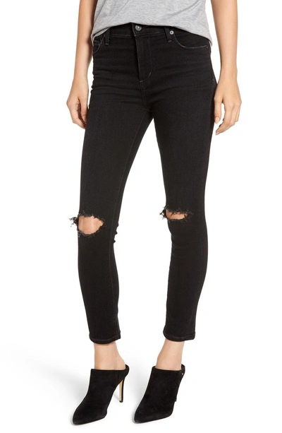 Shop Citizens Of Humanity Rocket High Waist Ripped Ankle Skinny Jeans In Siren