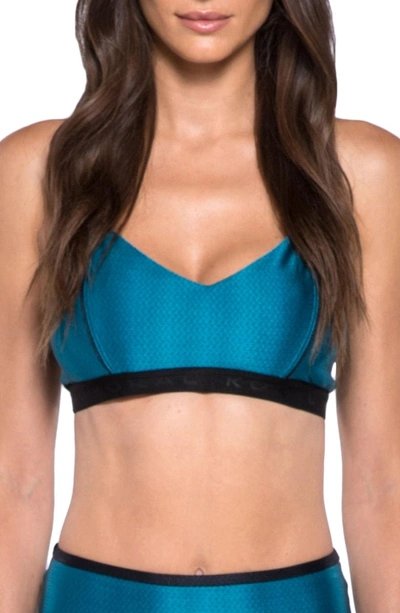 Shop Koral Cable Sports Bra In Calypso