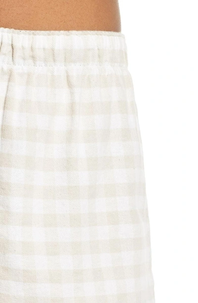 Shop Pj Salvage Gingham Pajama Shorts In Champagne