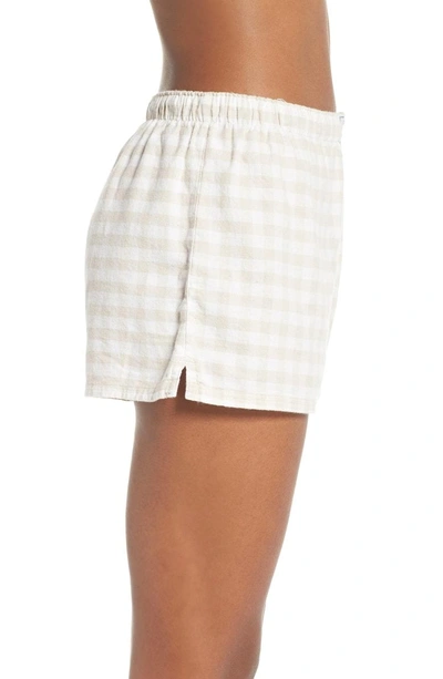 Shop Pj Salvage Gingham Pajama Shorts In Champagne