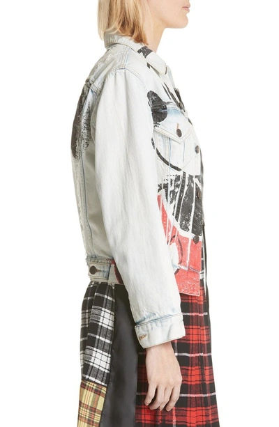 Shop Marc Jacobs Mickey Denim Jacket In Bleach Indigo