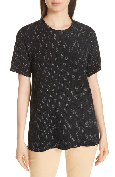 Shop Eileen Fisher Boxy Print Top In Black