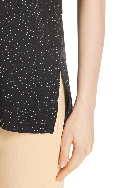 Shop Eileen Fisher Boxy Print Top In Black