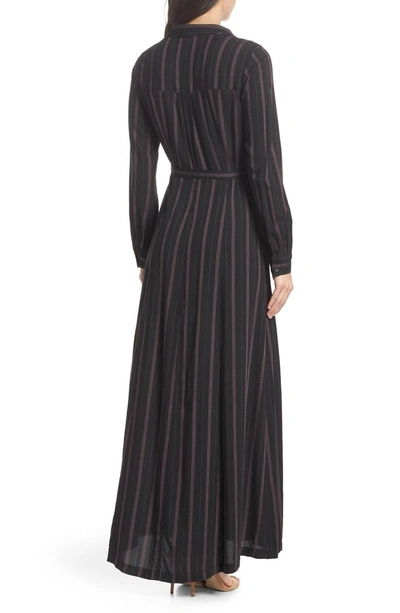 Shop Paige Nayven Maxi Dress In Black / Dark Currant