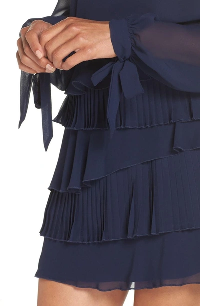Shop Ali & Jay Addicted To Love Two-piece Chiffon Dress In Navy