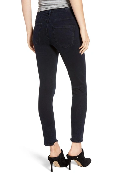 Shop Citizens Of Humanity Rocket High Waist Crop Skinny Jeans In Blue Print