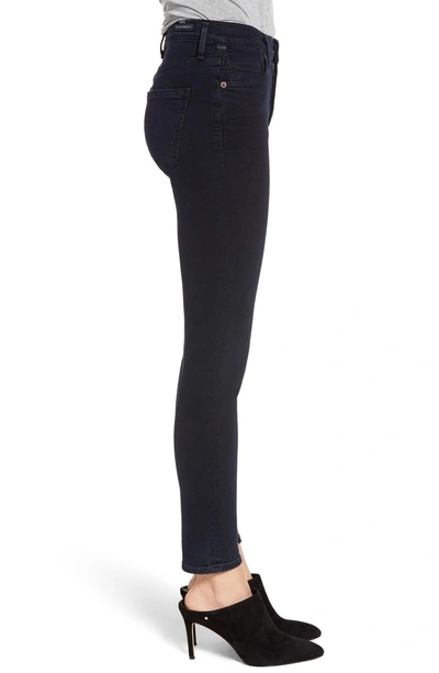 Shop Citizens Of Humanity Rocket High Waist Crop Skinny Jeans In Blue Print