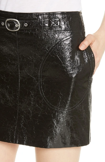 Shop Rag & Bone Toni Leather Skirt In Black