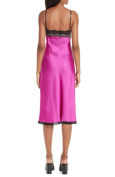 Shop Alexander Wang Grommet Detail Slipdress In Fuchsia