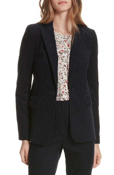 Shop Frame Corduroy Blazer In Fall Navy