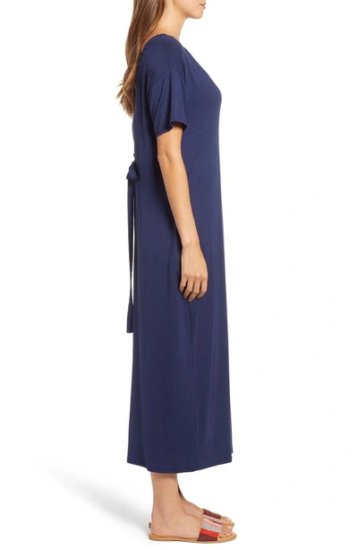 Shop Bobeau Cinched Back Maxi Dress In Navy