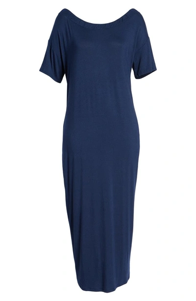 Shop Bobeau Cinched Back Maxi Dress In Navy