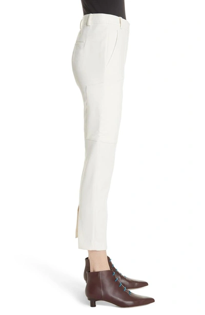 Shop Tibi Anson Stretch Skinny Cargo Pants In Ivory