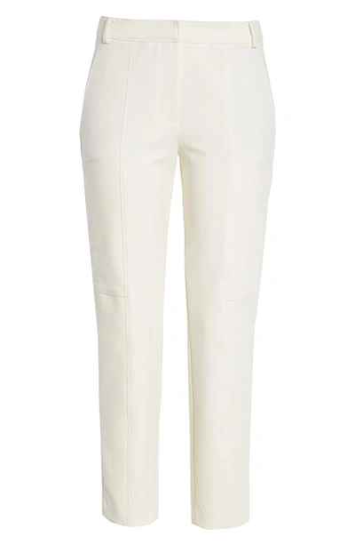 Shop Tibi Anson Stretch Skinny Cargo Pants In Ivory